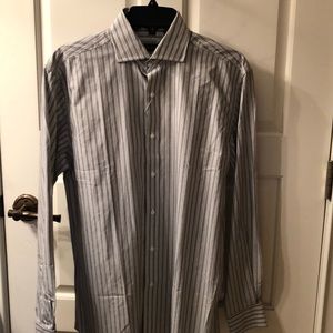 Bobby Jones Small, Gray Striped Dress Shirt